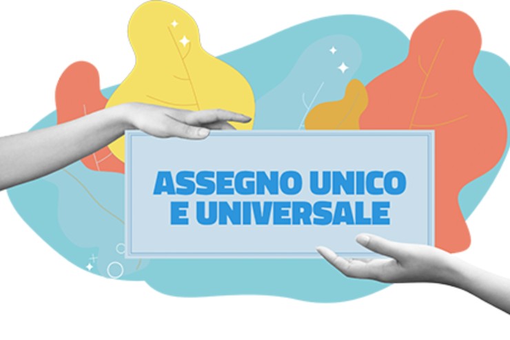 scritta assegno unico e universale